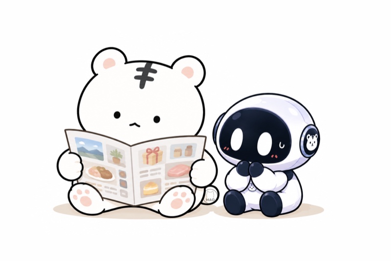 株主優待のカタログを見るまおねことクロコ